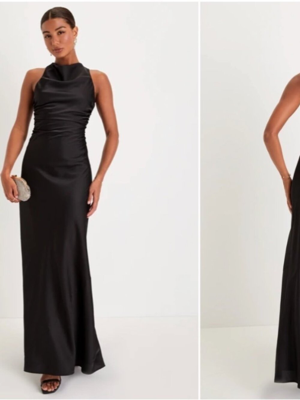 Lulus black evening gown xs nwt